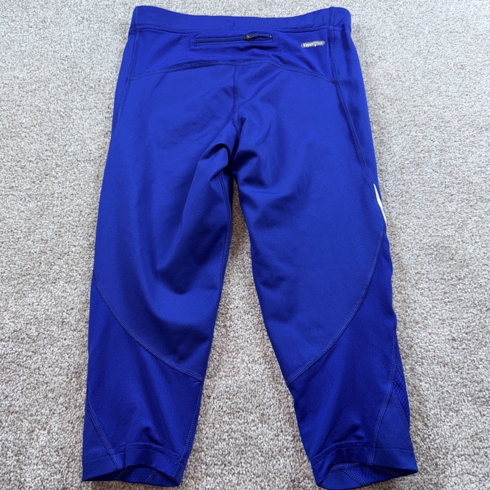 The North Face Womens Blue VaporWick Cropped Running Leggings Capri Pocket Small - Picture 2 of 10